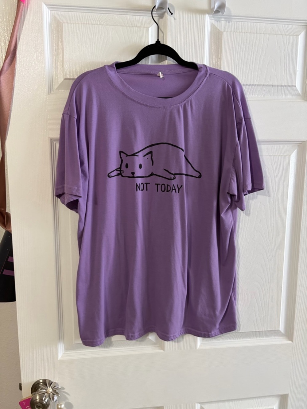 Purple Cat Graphic Tee - "Not Today"